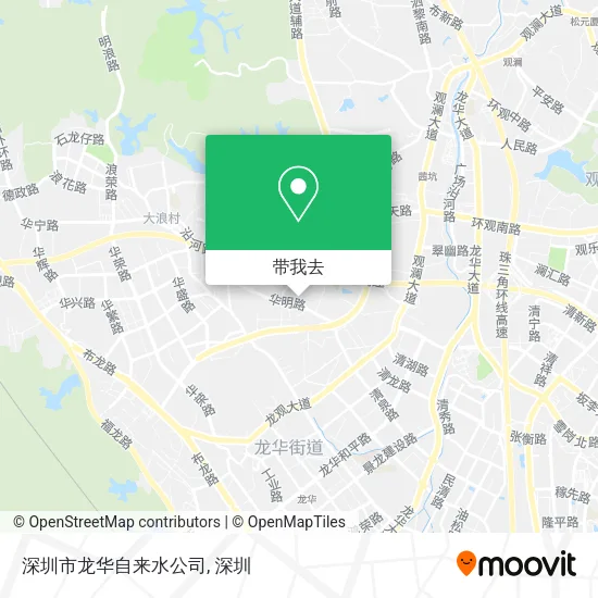 深圳市龙华自来水公司地图