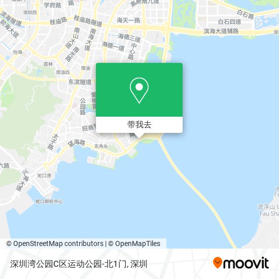 深圳湾公园C区运动公园-北1门地图