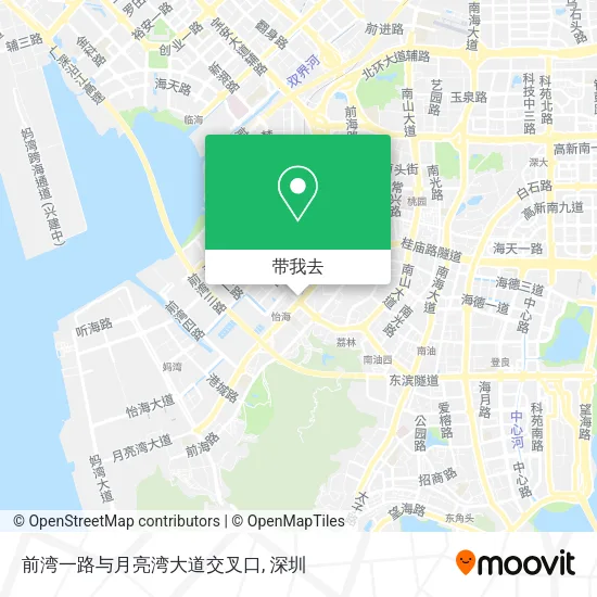 前湾一路与月亮湾大道交叉口地图