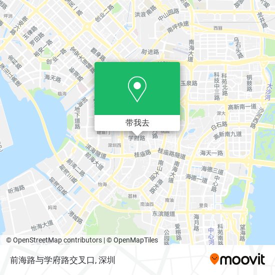 前海路与学府路交叉口地图