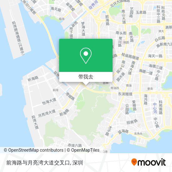 前海路与月亮湾大道交叉口地图