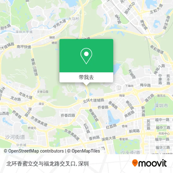 北环香蜜立交与福龙路交叉口地图
