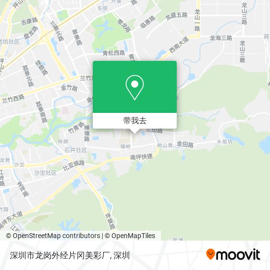 深圳市龙岗外经片冈美彩厂地图