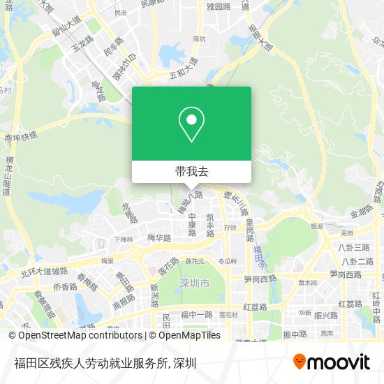 福田区残疾人劳动就业服务所地图