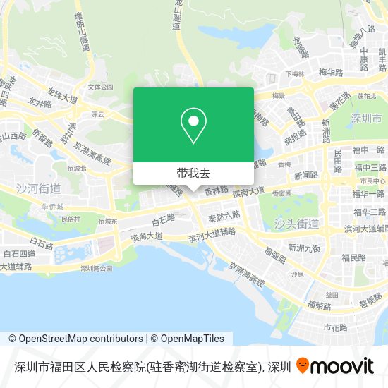 深圳市福田区人民检察院(驻香蜜湖街道检察室)地图