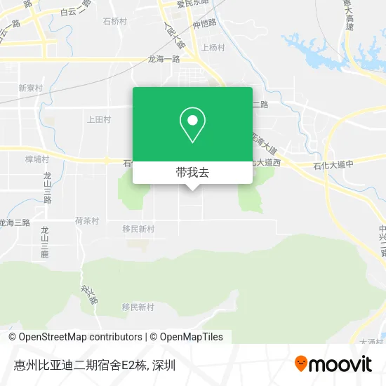 惠州比亚迪二期宿舍E2栋地图