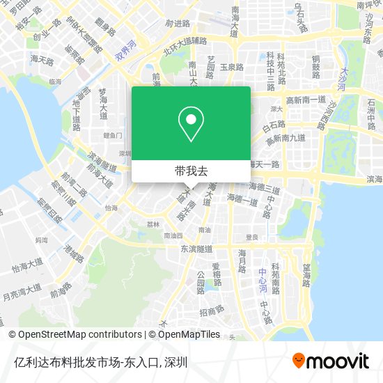 亿利达布料批发市场-东入口地图