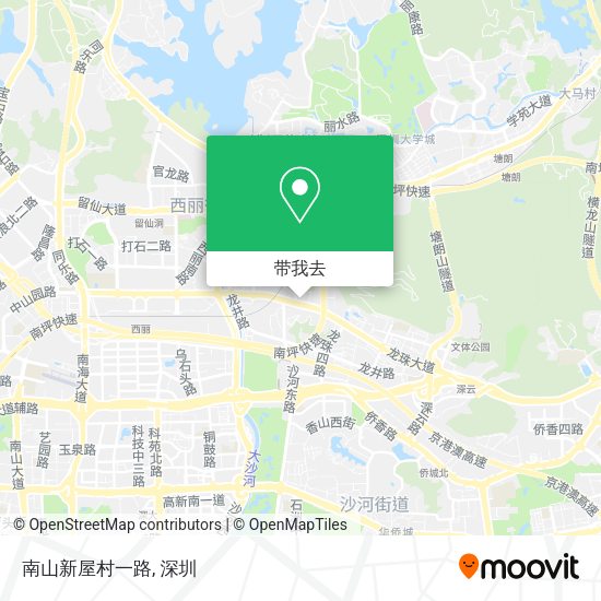 南山新屋村一路地图
