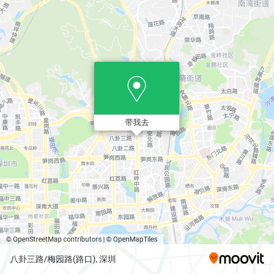 八卦三路/梅园路(路口)地图