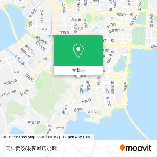 喜年贡茶(花园城店)地图