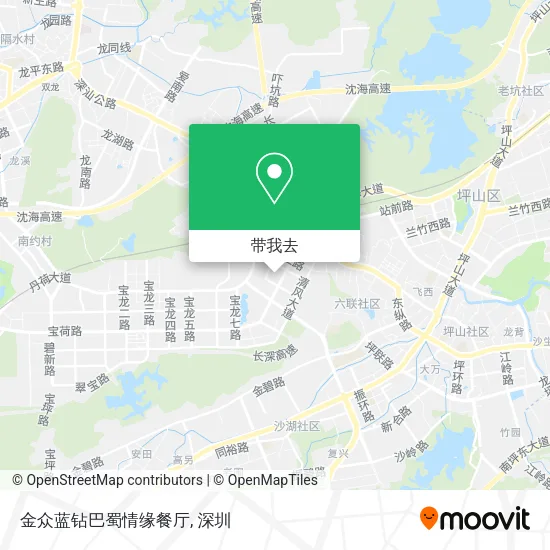 金众蓝钻巴蜀情缘餐厅地图