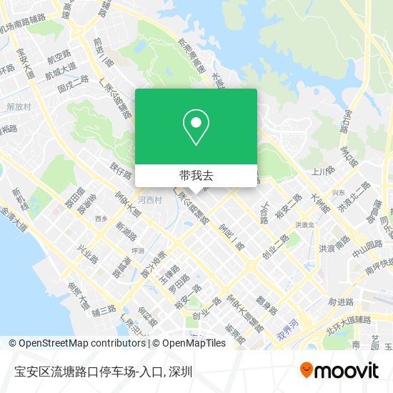 宝安区流塘路口停车场-入口地图
