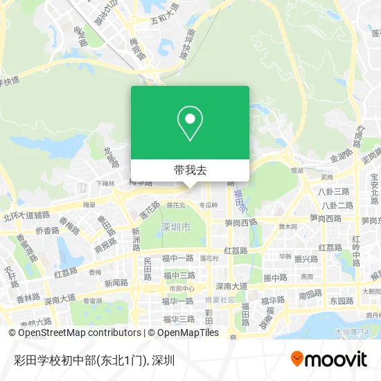 彩田学校初中部(东北1门)地图