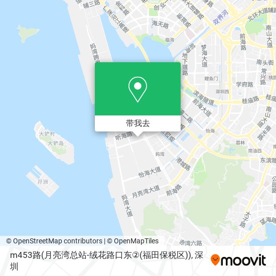 m453路(月亮湾总站-绒花路口东②(福田保税区))地图