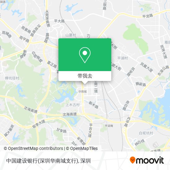 中国建设银行(深圳华南城支行)地图