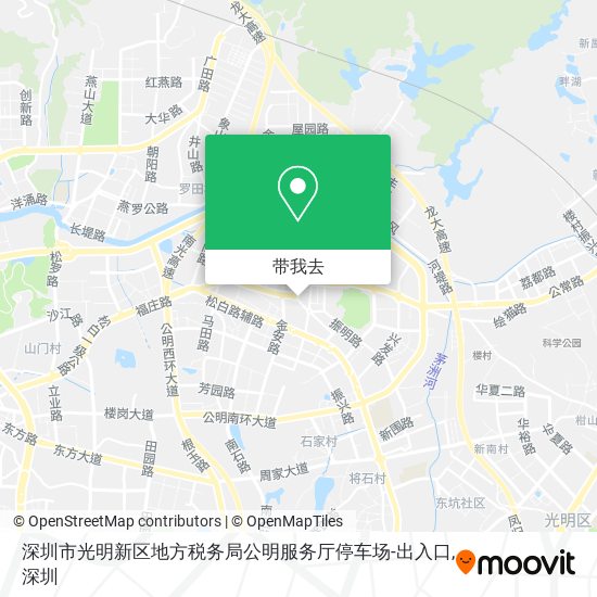 深圳市光明新区地方税务局公明服务厅停车场-出入口地图