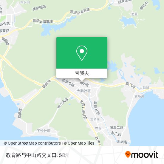 教育路与中山路交叉口地图