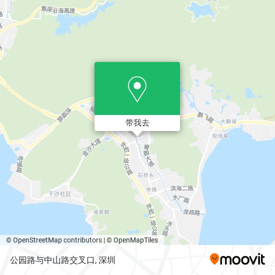 公园路与中山路交叉口地图