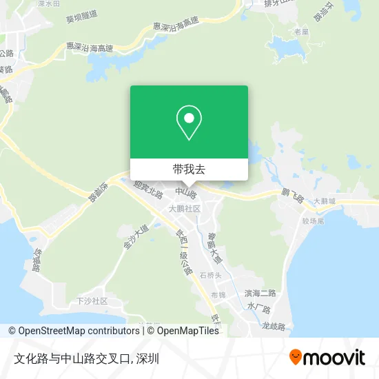 文化路与中山路交叉口地图