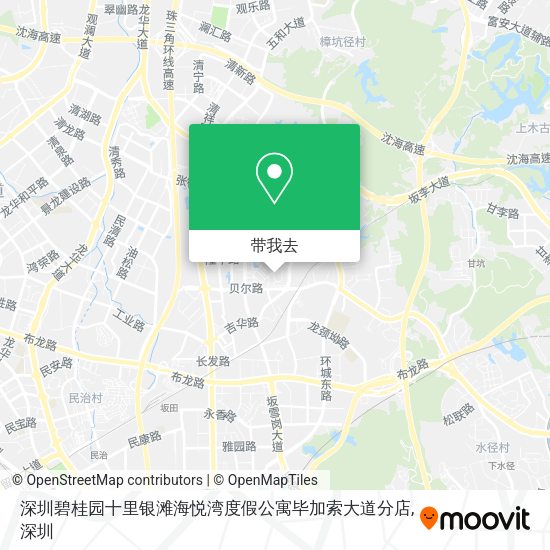 深圳碧桂园十里银滩海悦湾度假公寓毕加索大道分店地图