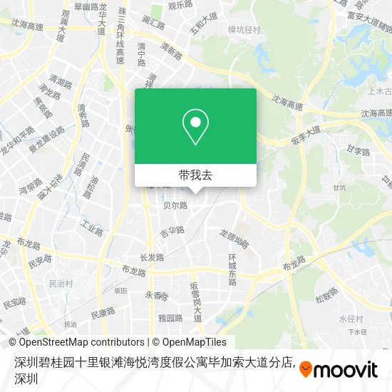 深圳碧桂园十里银滩海悦湾度假公寓毕加索大道分店地图