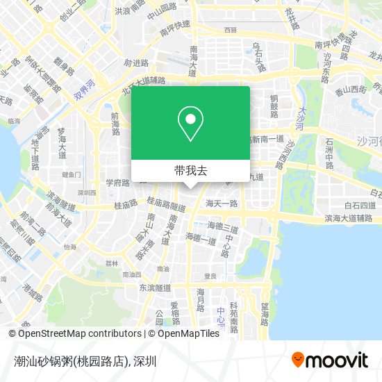 潮汕砂锅粥(桃园路店)地图
