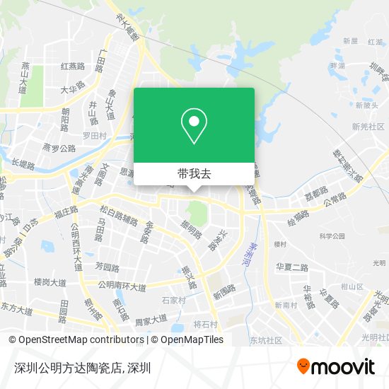 深圳公明方达陶瓷店地图