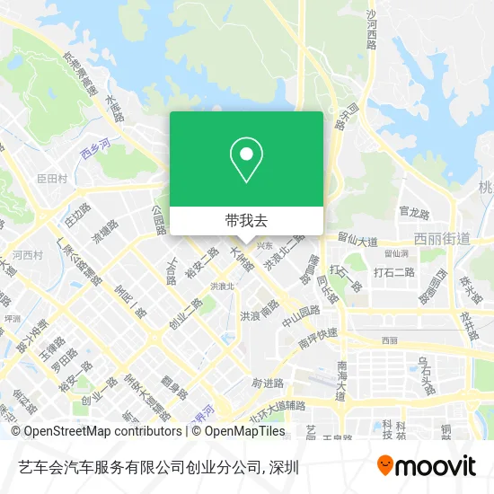 艺车会汽车服务有限公司创业分公司地图
