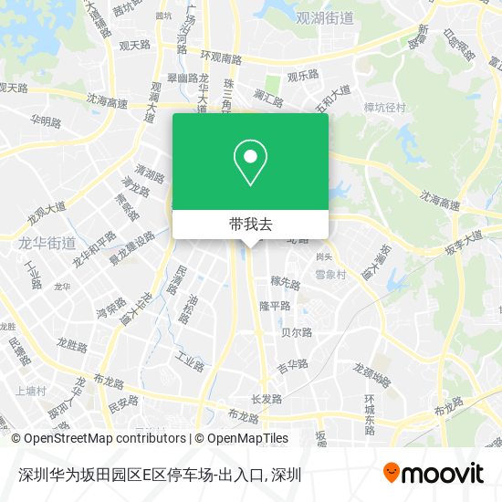 深圳华为坂田园区E区停车场-出入口地图