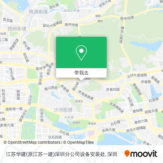 江苏华建(原江苏一建)深圳分公司设备安装处地图