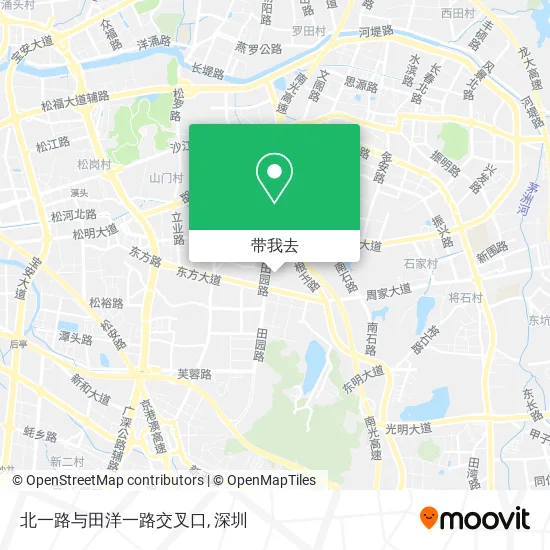 北一路与田洋一路交叉口地图