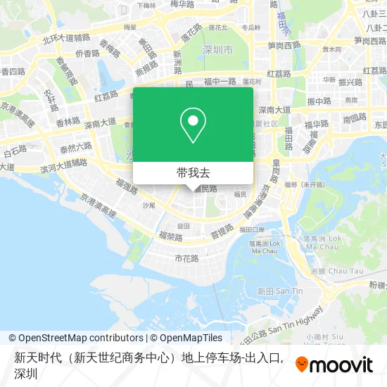 新天时代（新天世纪商务中心）地上停车场-出入口地图