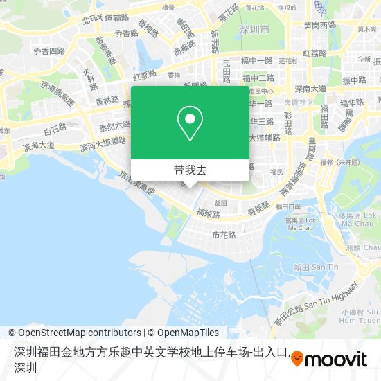 深圳福田金地方方乐趣中英文学校地上停车场-出入口地图