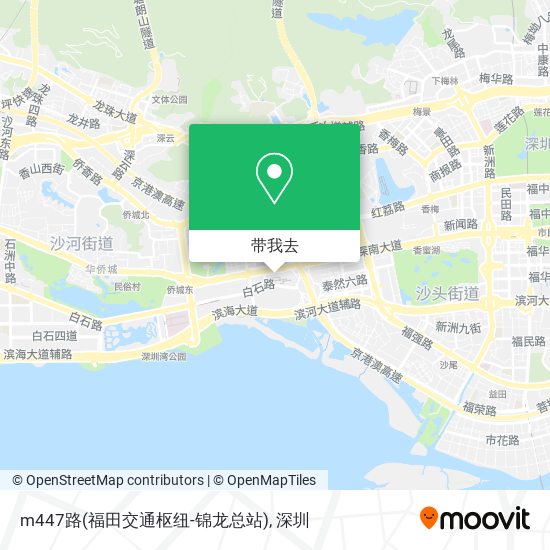 m447路(福田交通枢纽-锦龙总站)地图