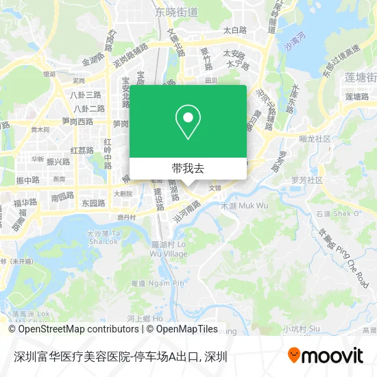 深圳富华医疗美容医院-停车场A出口地图