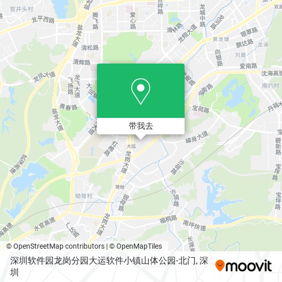 深圳软件园龙岗分园大运软件小镇山体公园-北门地图