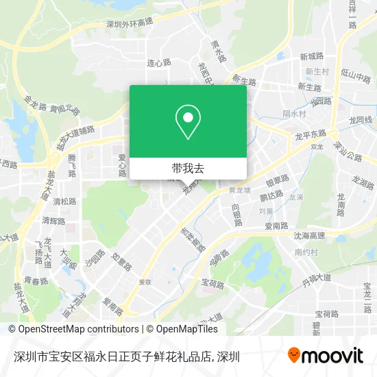深圳市宝安区福永日正页子鲜花礼品店地图