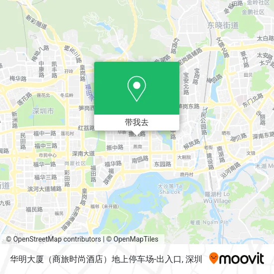 华明大厦（商旅时尚酒店）地上停车场-出入口地图