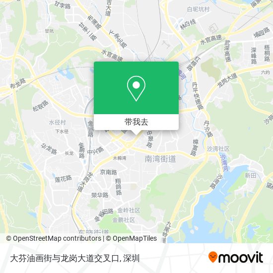 大芬油画街与龙岗大道交叉口地图