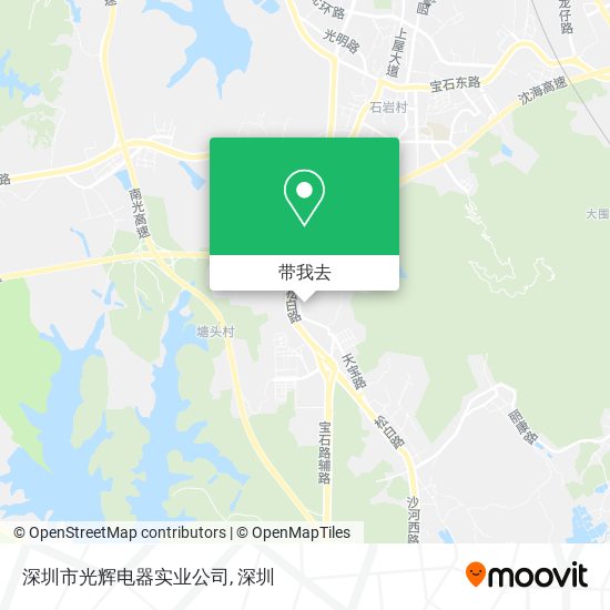 深圳市光辉电器实业公司地图