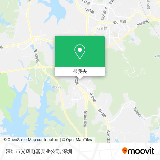 深圳市光辉电器实业公司地图