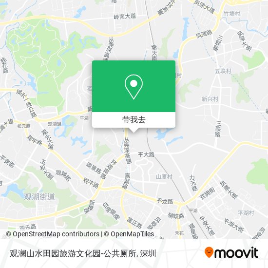 观澜山水田园旅游文化园-公共厕所地图
