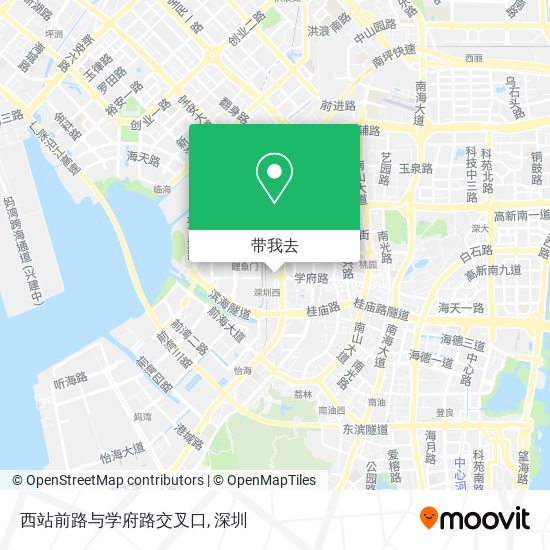 西站前路与学府路交叉口地图