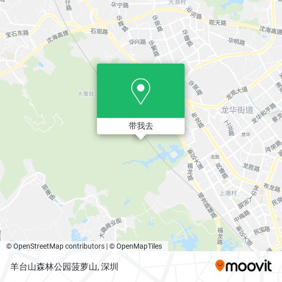 羊台山森林公园菠萝山地图