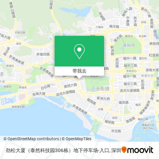 劲松大厦（泰然科技园306栋）地下停车场-入口地图