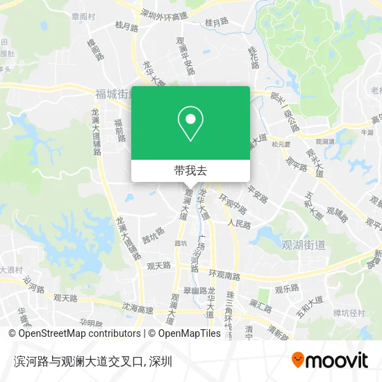 滨河路与观澜大道交叉口地图
