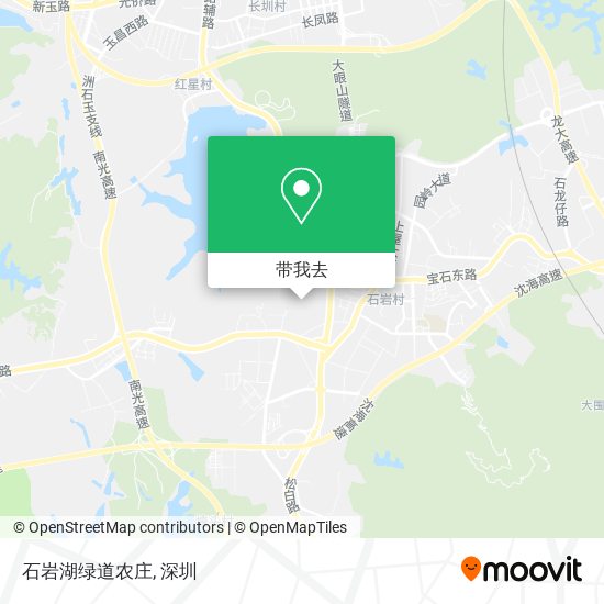 石岩湖绿道农庄地图