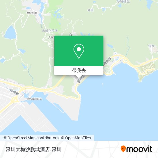 深圳大梅沙鹏城酒店地图