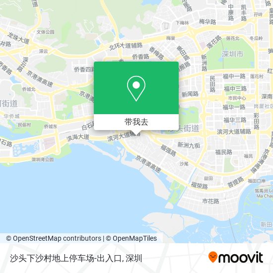 沙头下沙村地上停车场-出入口地图