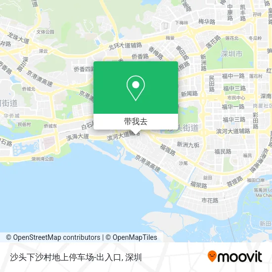 沙头下沙村地上停车场-出入口地图